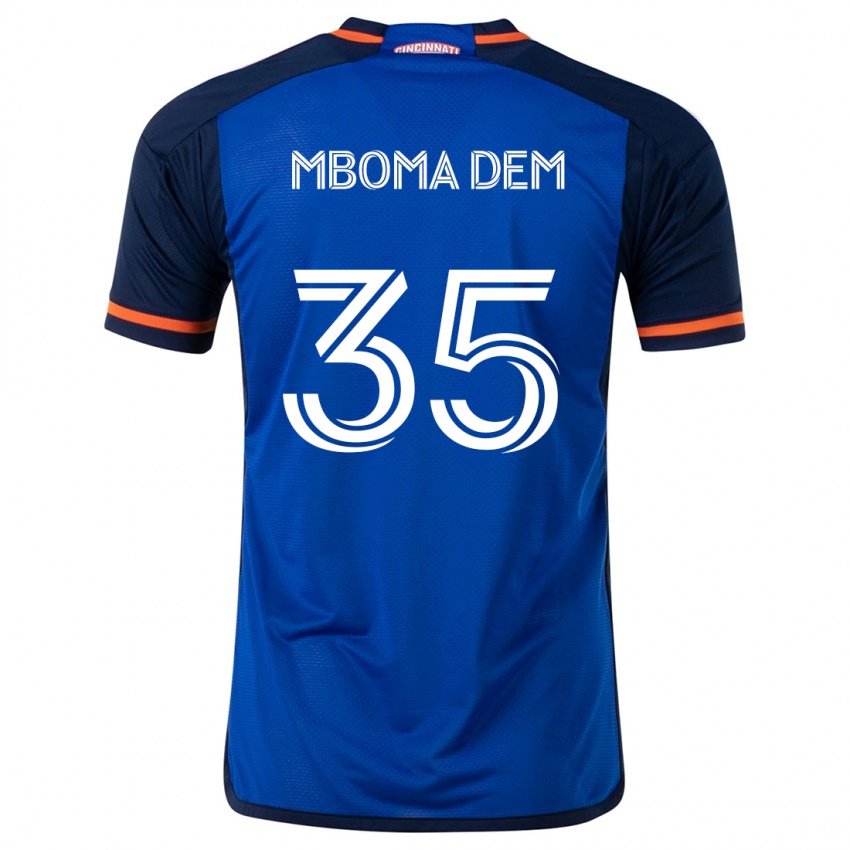 Criança Camisola Kenji Mboma Dem #35 Branco Azulado Principal 2024/25 Camisa Brasil