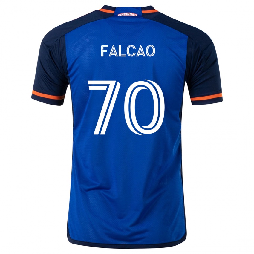 Criança Camisola Kiano Falcao #70 Branco Azulado Principal 2024/25 Camisa Brasil