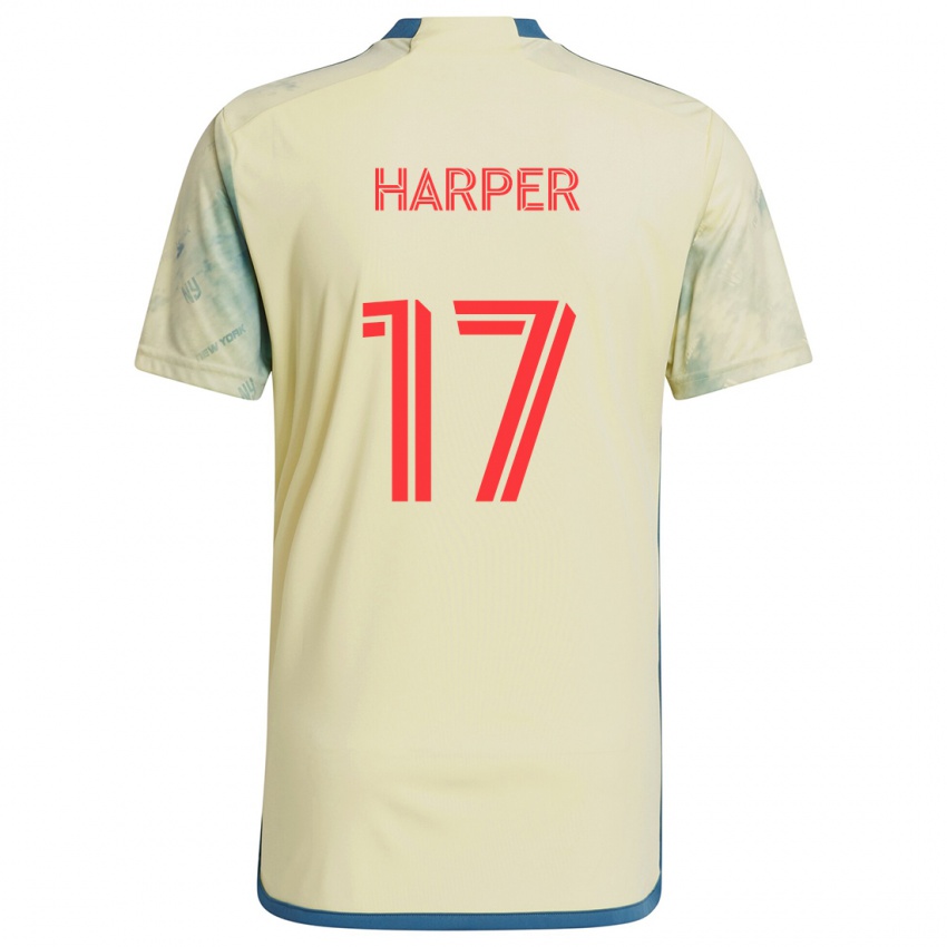 Criança Camisola Cameron Harper #17 Amarelo Vermelho Azul Principal 2024/25 Camisa Brasil