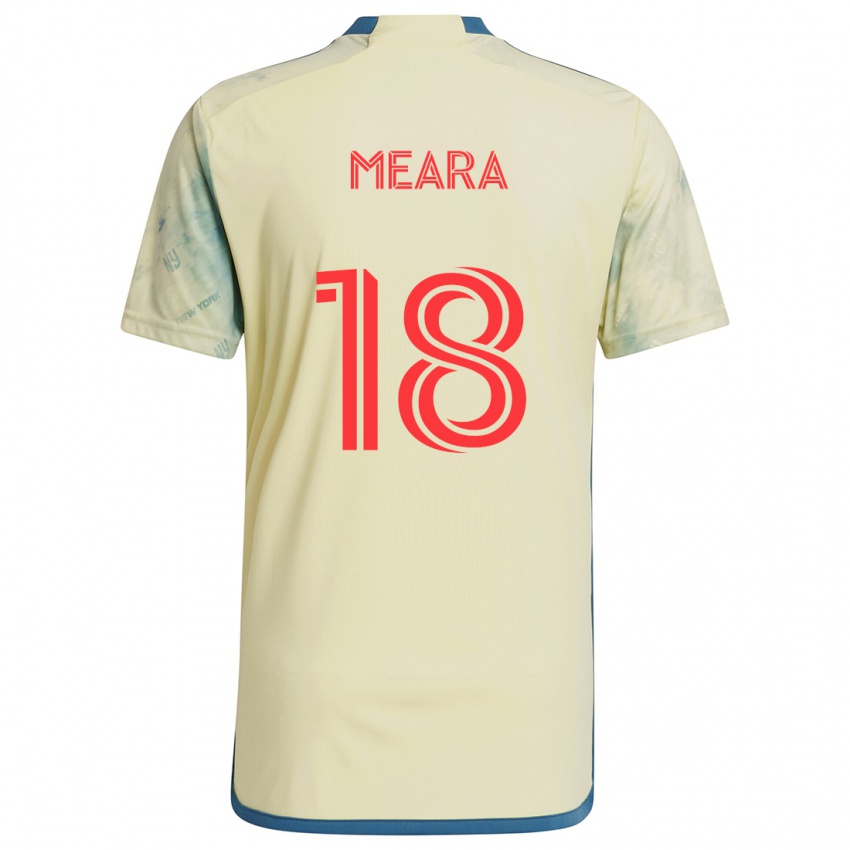 Criança Camisola Ryan Meara #18 Amarelo Vermelho Azul Principal 2024/25 Camisa Brasil