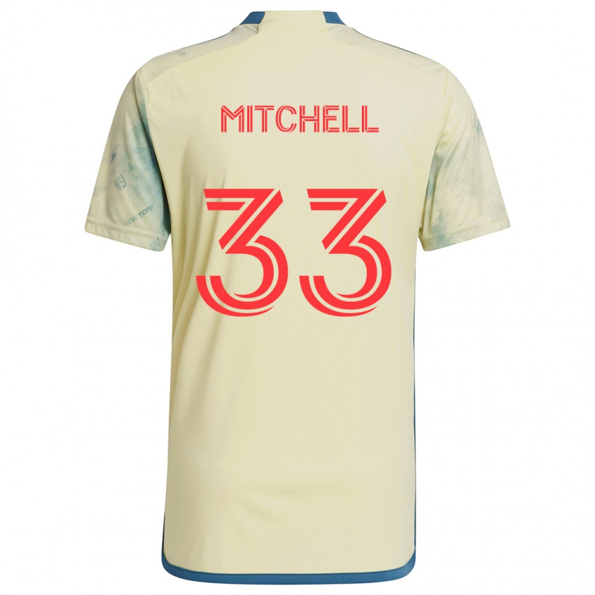 Criança Camisola Roald Mitchell #33 Amarelo Vermelho Azul Principal 2024/25 Camisa Brasil