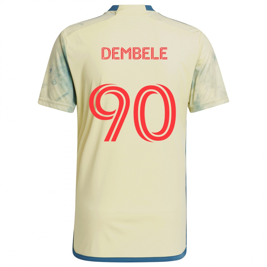 Criança Camisola Malick Dembele #90 Amarelo Vermelho Azul Principal 2024/25 Camisa Brasil