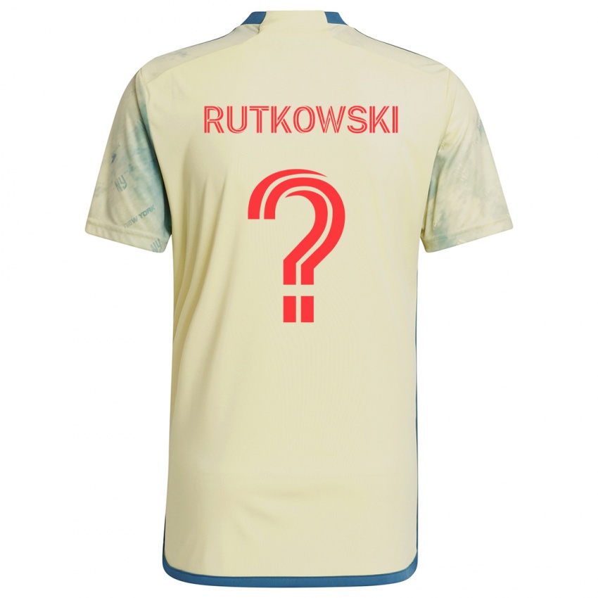 Criança Camisola Alan Rutkowski #0 Amarelo Vermelho Azul Principal 2024/25 Camisa Brasil