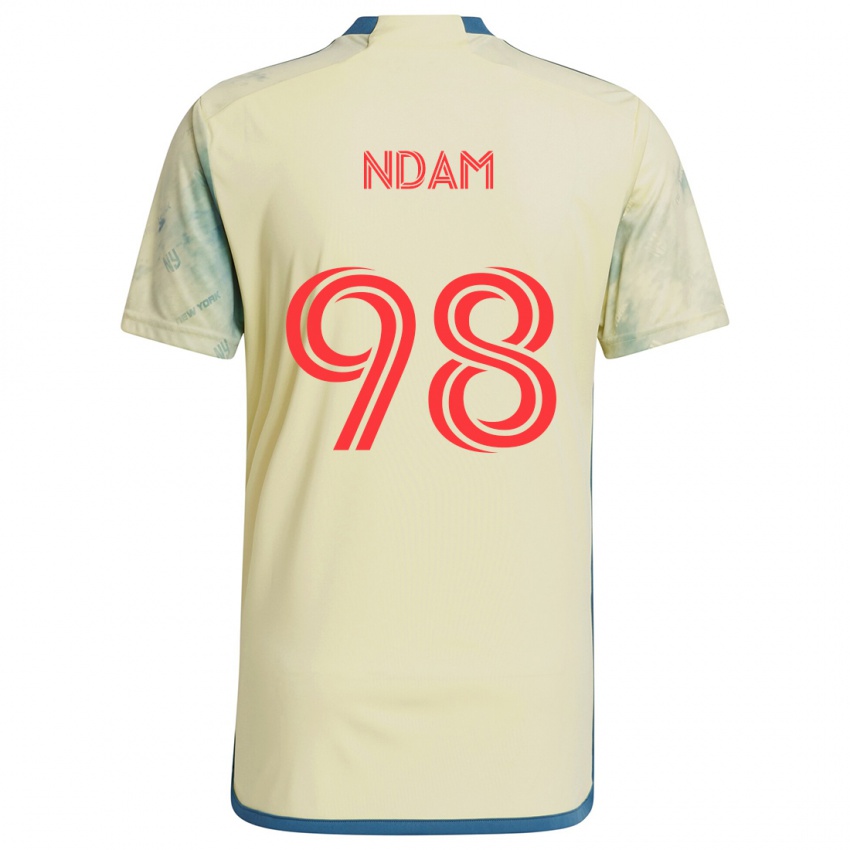 Criança Camisola Hassan Ndam #98 Amarelo Vermelho Azul Principal 2024/25 Camisa Brasil