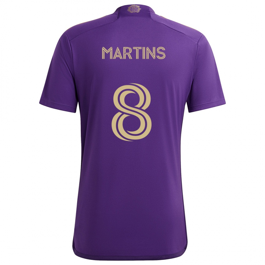 Criança Camisola Felipe Martins #8 Roxo Amarelo Principal 2024/25 Camisa Brasil