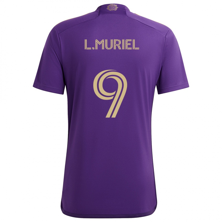 Criança Camisola Luis Muriel #9 Roxo Amarelo Principal 2024/25 Camisa Brasil