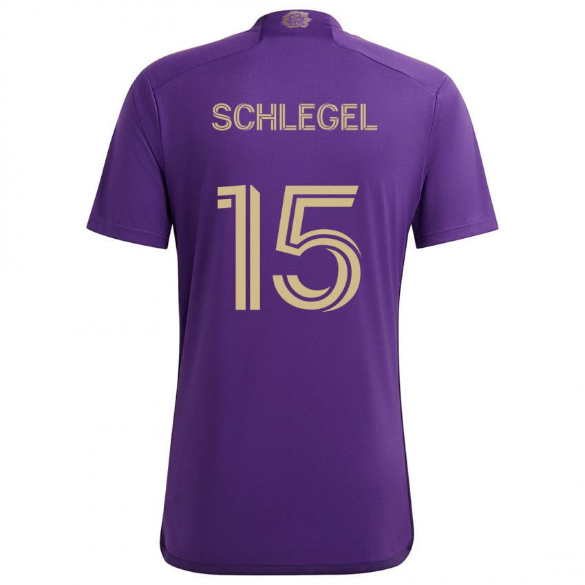 Criança Camisola Rodrigo Schlegel #15 Roxo Amarelo Principal 2024/25 Camisa Brasil