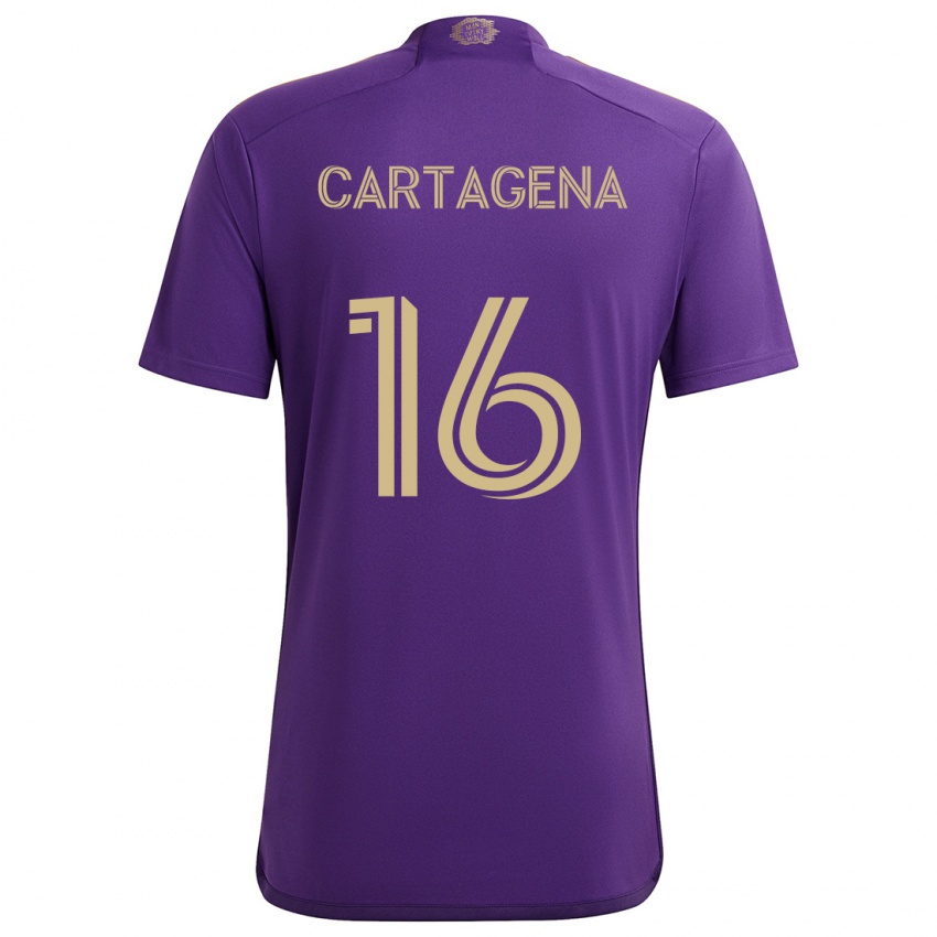 Criança Camisola Wilder Cartagena #16 Roxo Amarelo Principal 2024/25 Camisa Brasil