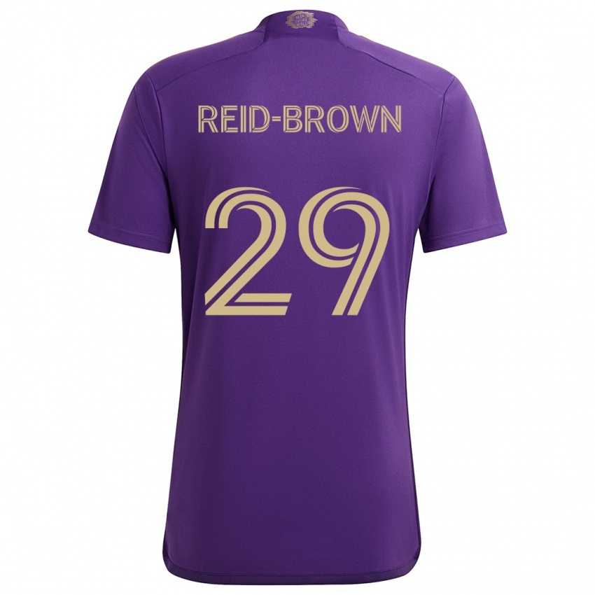 Criança Camisola Tahir Reid-Brown #29 Roxo Amarelo Principal 2024/25 Camisa Brasil