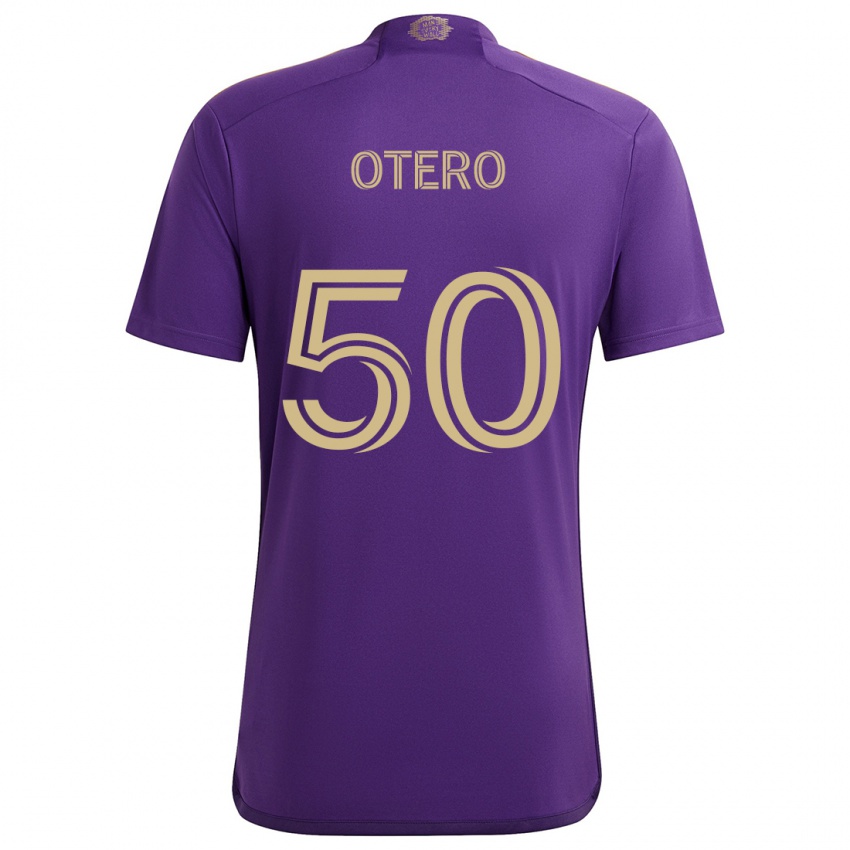 Criança Camisola Javier Otero #50 Roxo Amarelo Principal 2024/25 Camisa Brasil