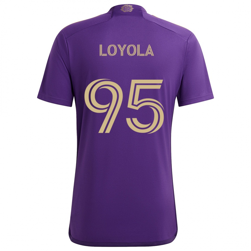 Criança Camisola Favian Loyola #95 Roxo Amarelo Principal 2024/25 Camisa Brasil