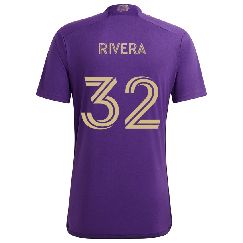 Criança Camisola Wilfredo Rivera #32 Roxo Amarelo Principal 2024/25 Camisa Brasil