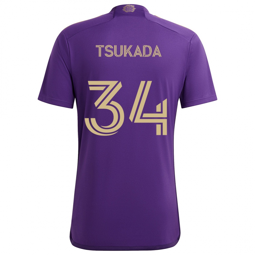 Criança Camisola Yutaro Tsukada #34 Roxo Amarelo Principal 2024/25 Camisa Brasil