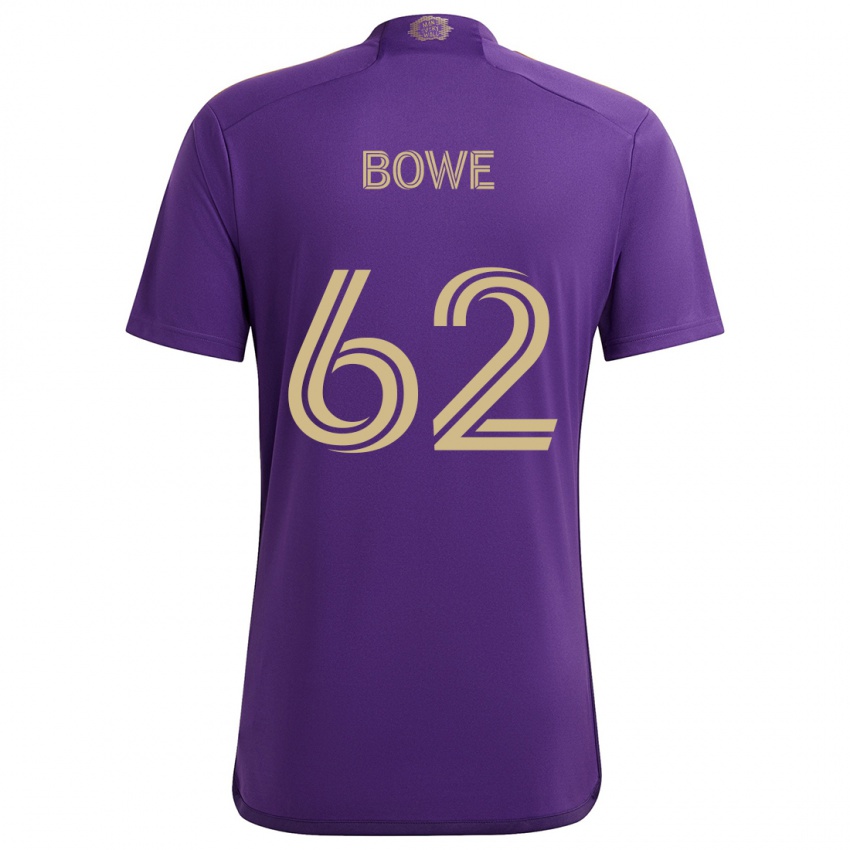 Criança Camisola Thomas Bowe #62 Roxo Amarelo Principal 2024/25 Camisa Brasil