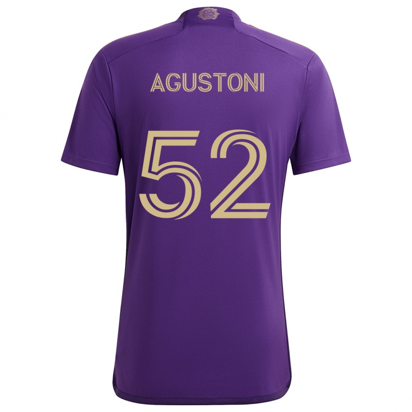 Criança Camisola Gonzalo Agustoni #52 Roxo Amarelo Principal 2024/25 Camisa Brasil