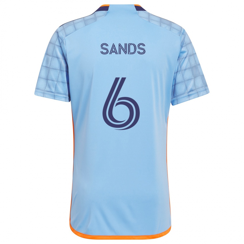 Criança Camisola James Sands #6 Azul Laranja Principal 2024/25 Camisa Brasil