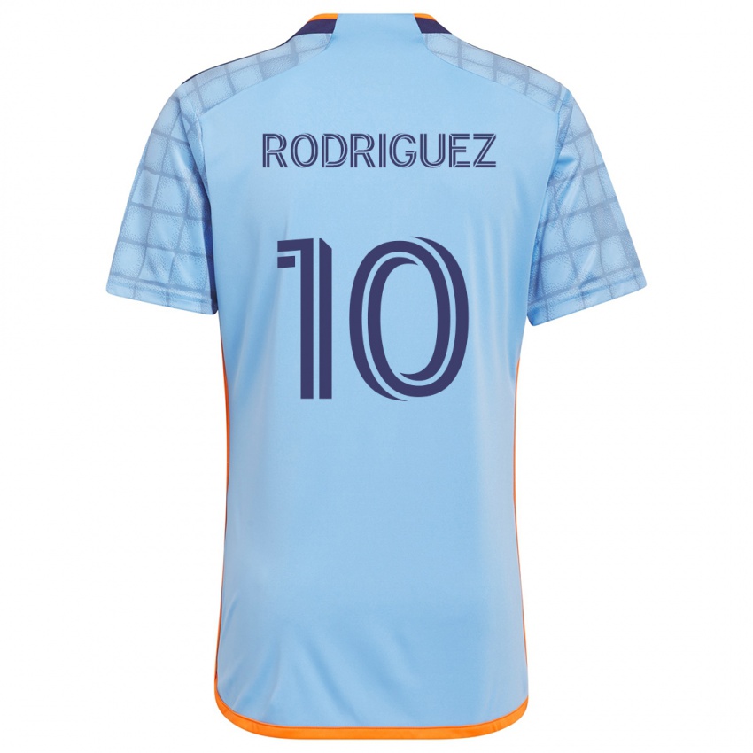 Criança Camisola Santiago Rodríguez #10 Azul Laranja Principal 2024/25 Camisa Brasil