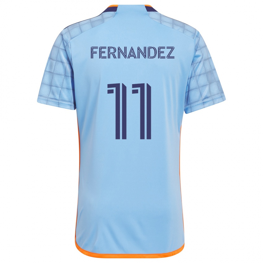 Criança Camisola Julián Fernández #11 Azul Laranja Principal 2024/25 Camisa Brasil