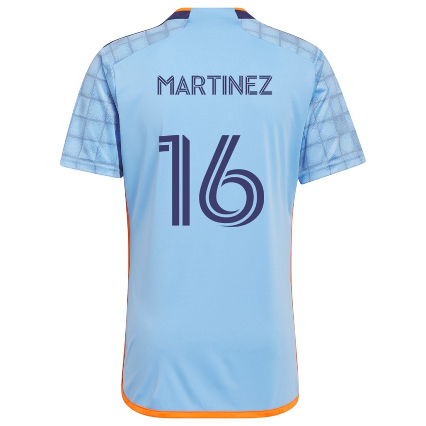 Criança Camisola Alonso Martínez #16 Azul Laranja Principal 2024/25 Camisa Brasil