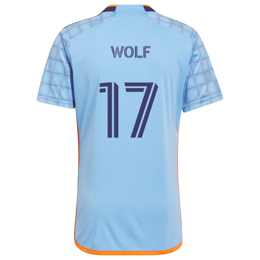 Criança Camisola Hannes Wolf #17 Azul Laranja Principal 2024/25 Camisa Brasil