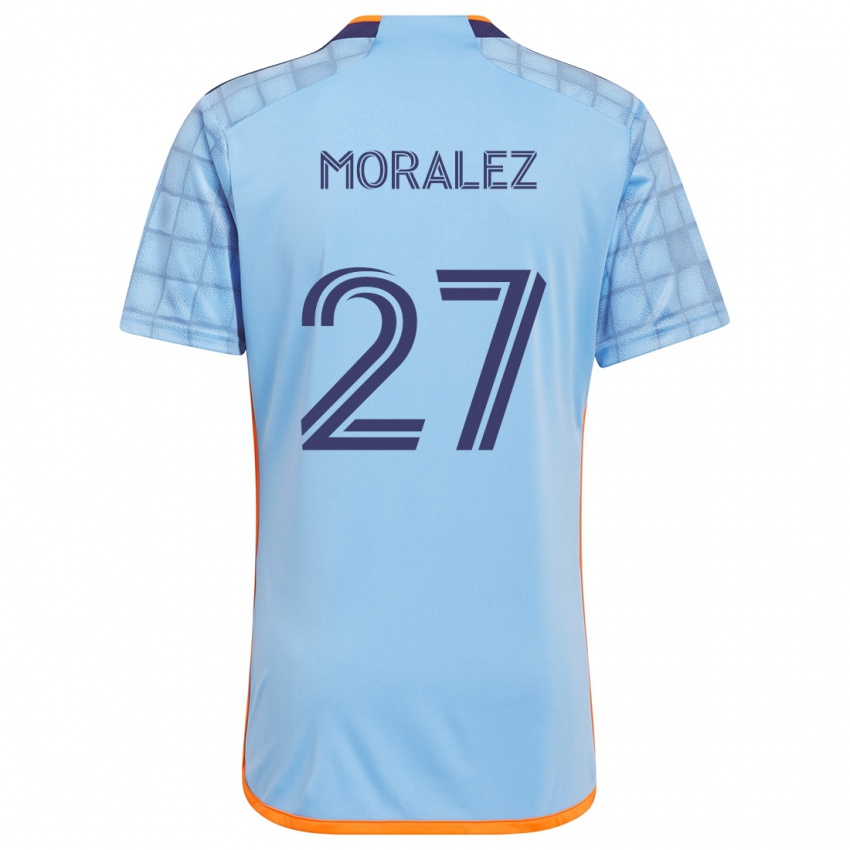 Criança Camisola Maxi Moralez #27 Azul Laranja Principal 2024/25 Camisa Brasil