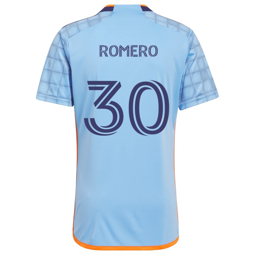 Criança Camisola Tomás Romero #30 Azul Laranja Principal 2024/25 Camisa Brasil