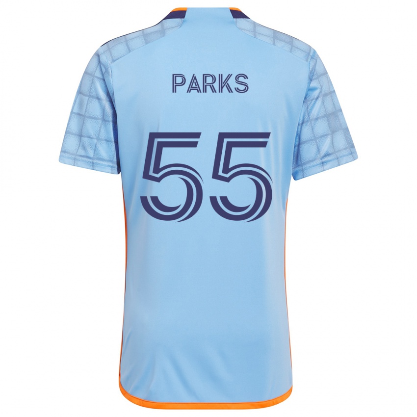 Criança Camisola Keaton Parks #55 Azul Laranja Principal 2024/25 Camisa Brasil