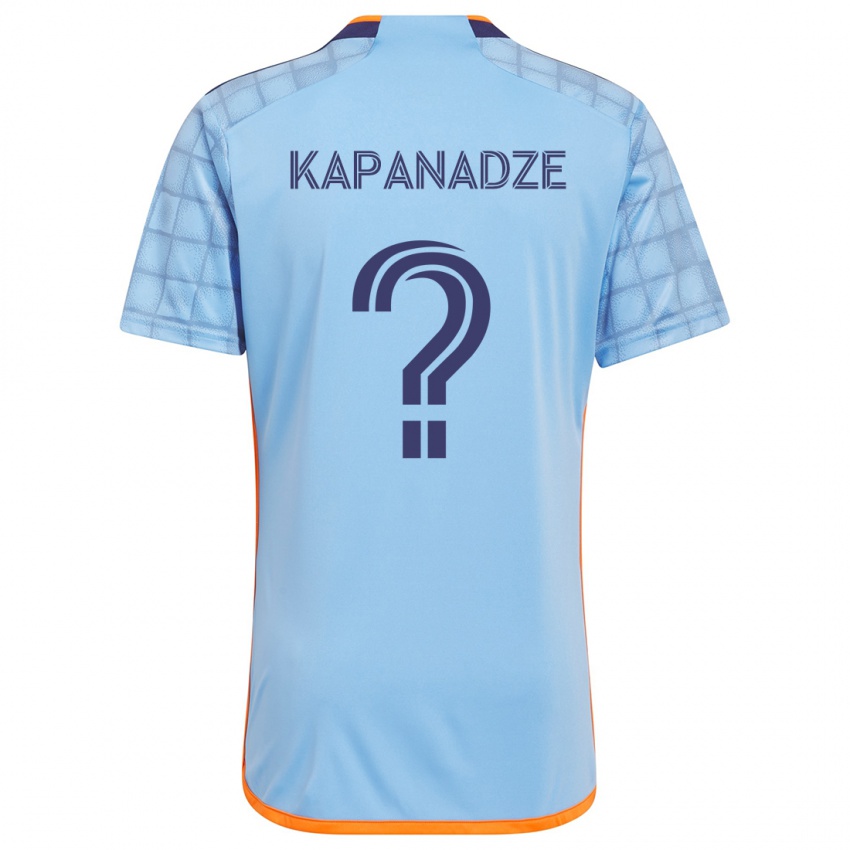 Criança Camisola Nicholas Kapanadze #0 Azul Laranja Principal 2024/25 Camisa Brasil