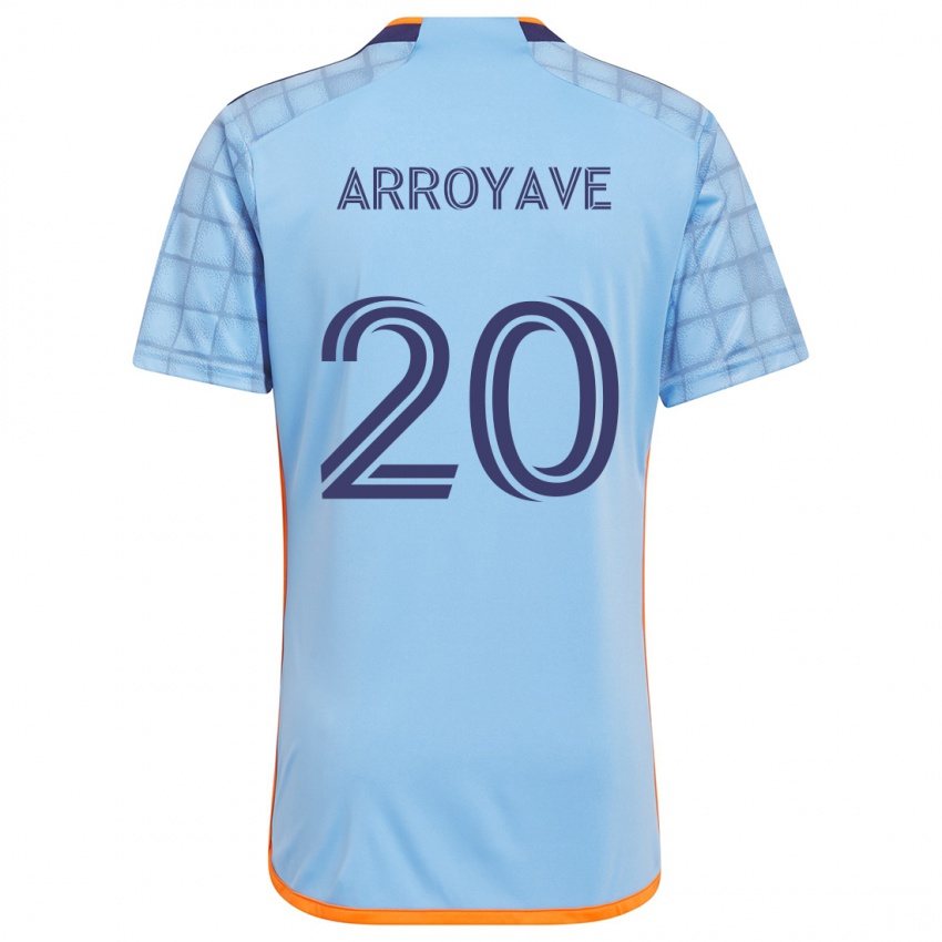 Criança Camisola Jacob Arroyave #20 Azul Laranja Principal 2024/25 Camisa Brasil