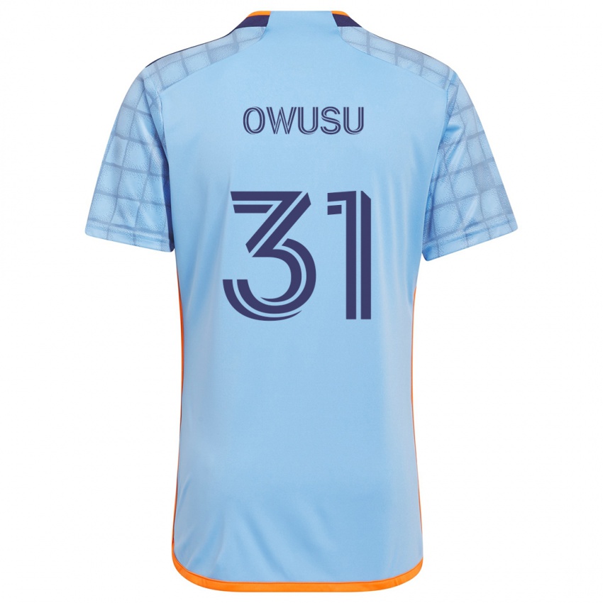 Criança Camisola Samuel Owusu #31 Azul Laranja Principal 2024/25 Camisa Brasil