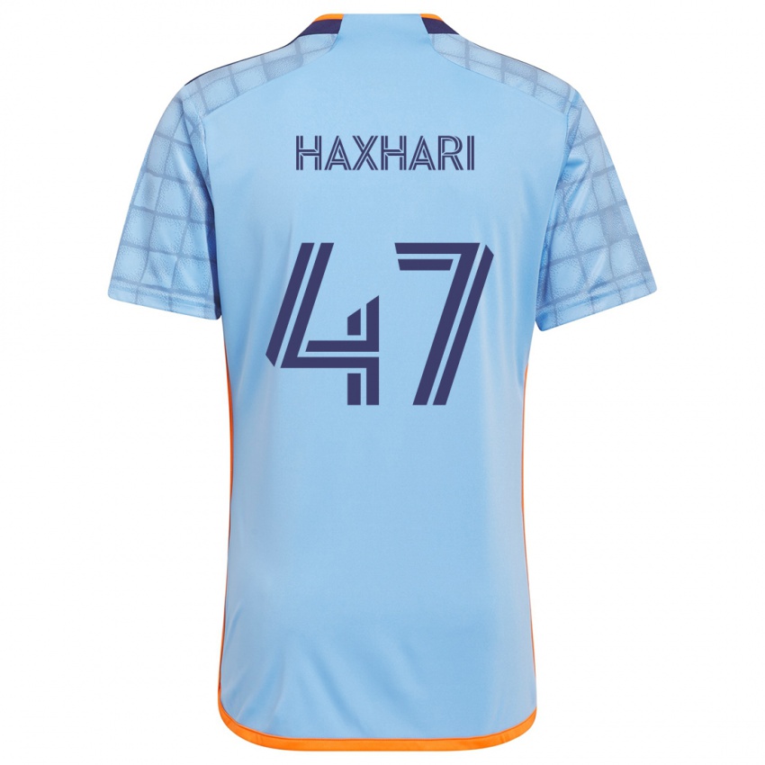 Criança Camisola Klevis Haxhari #47 Azul Laranja Principal 2024/25 Camisa Brasil