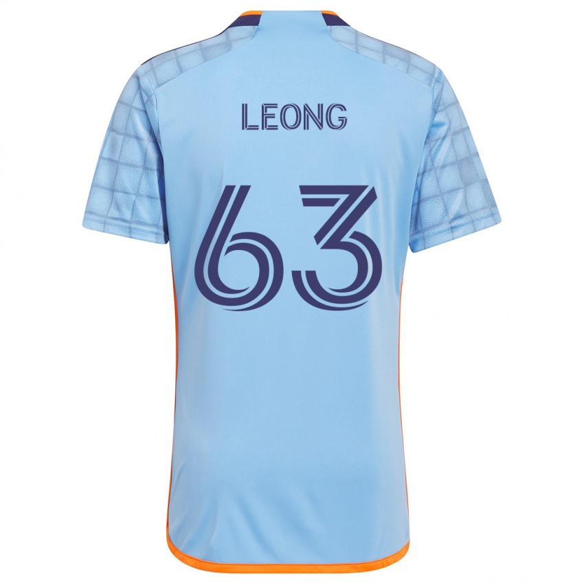 Criança Camisola Matthew Leong #63 Azul Laranja Principal 2024/25 Camisa Brasil