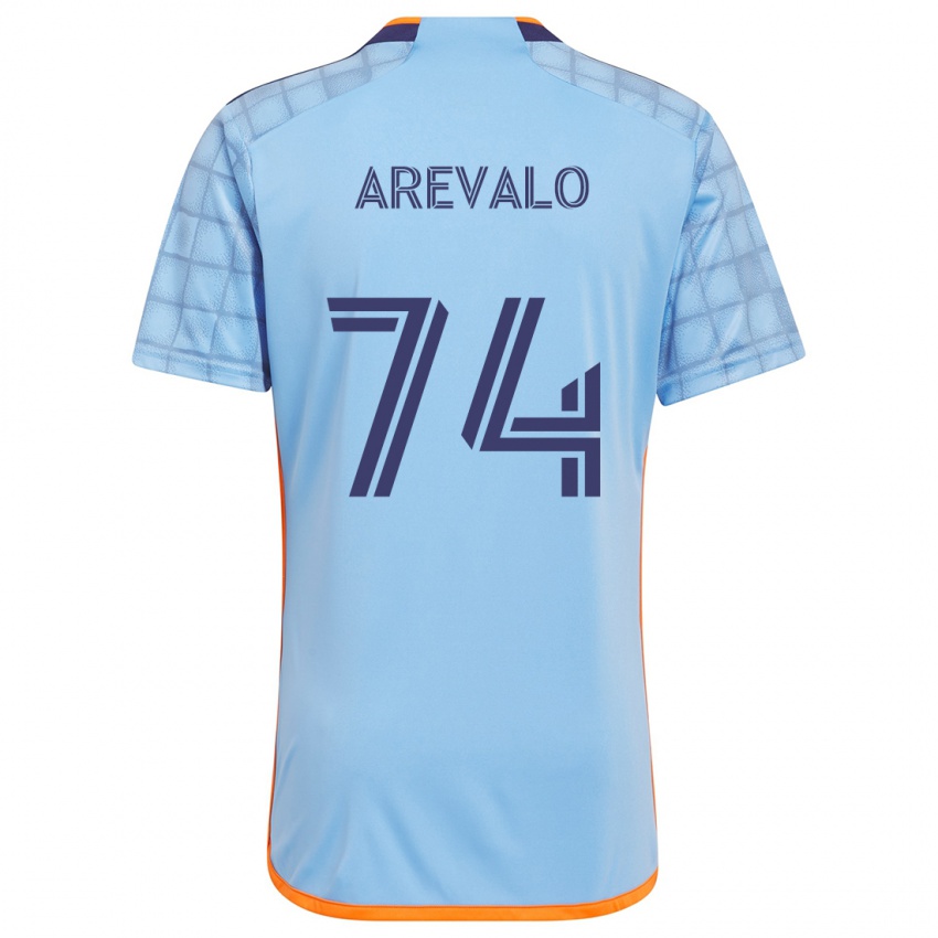 Criança Camisola Ronny Arévalo #74 Azul Laranja Principal 2024/25 Camisa Brasil