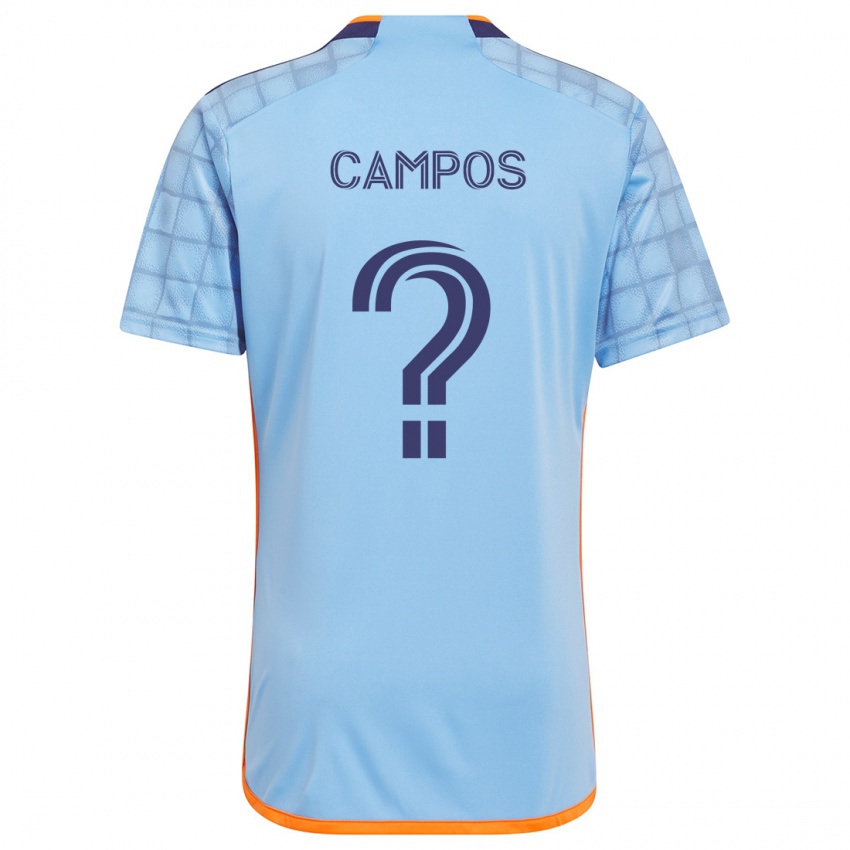 Criança Camisola Adonis Campos #0 Azul Laranja Principal 2024/25 Camisa Brasil