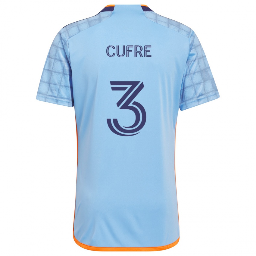 Criança Camisola Braian Cufré #3 Azul Laranja Principal 2024/25 Camisa Brasil