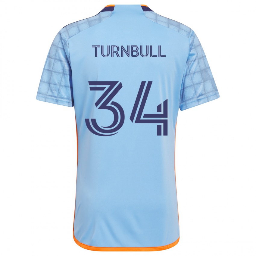 Criança Camisola Stephen Turnbull #34 Azul Laranja Principal 2024/25 Camisa Brasil