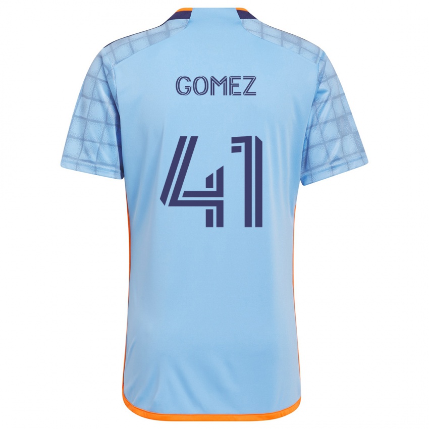 Criança Camisola Julián Gómez #41 Azul Laranja Principal 2024/25 Camisa Brasil