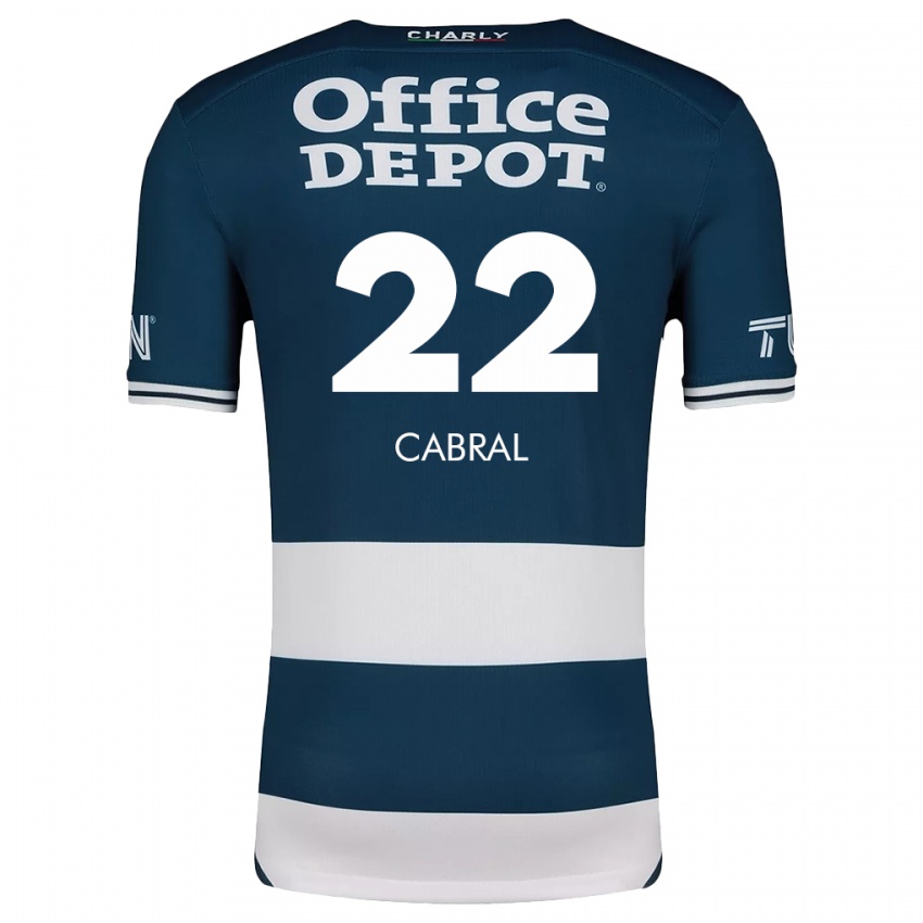 Criança Camisola Gustavo Cabral #22 Branco Azulado Principal 2024/25 Camisa Brasil