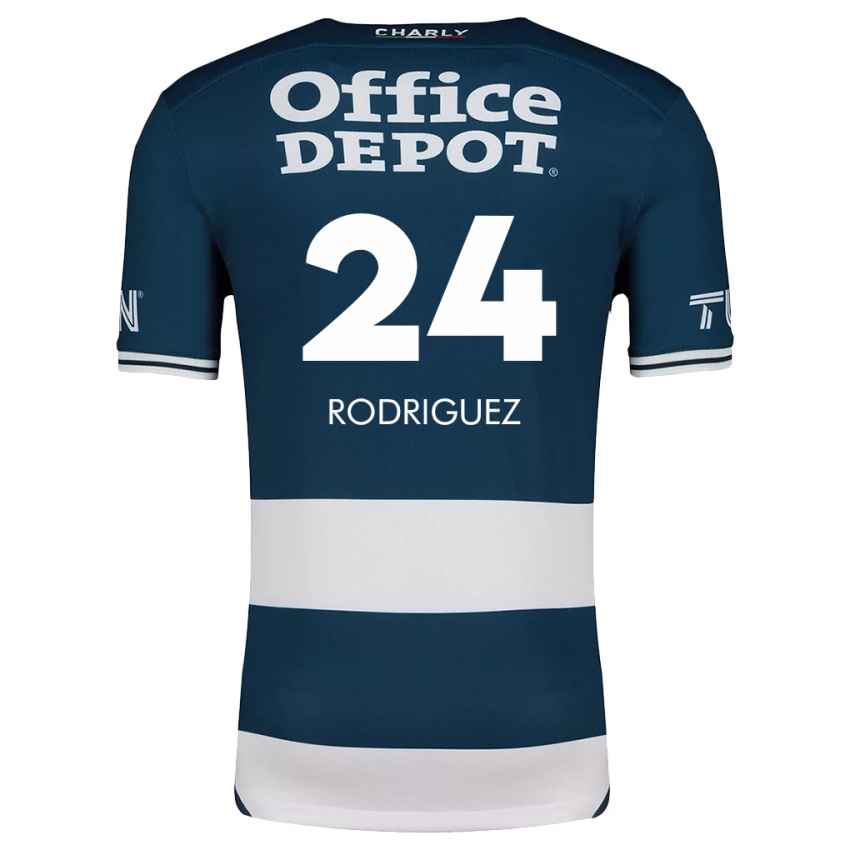 Criança Camisola Luis Rodriguez #24 Branco Azulado Principal 2024/25 Camisa Brasil