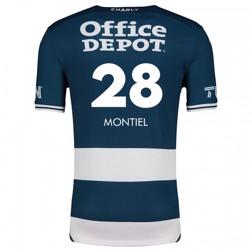 Criança Camisola Elías Montiel #28 Branco Azulado Principal 2024/25 Camisa Brasil