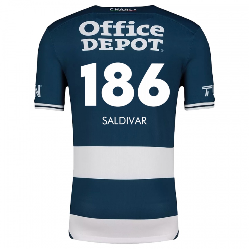 Criança Camisola José Saldívar #186 Branco Azulado Principal 2024/25 Camisa Brasil