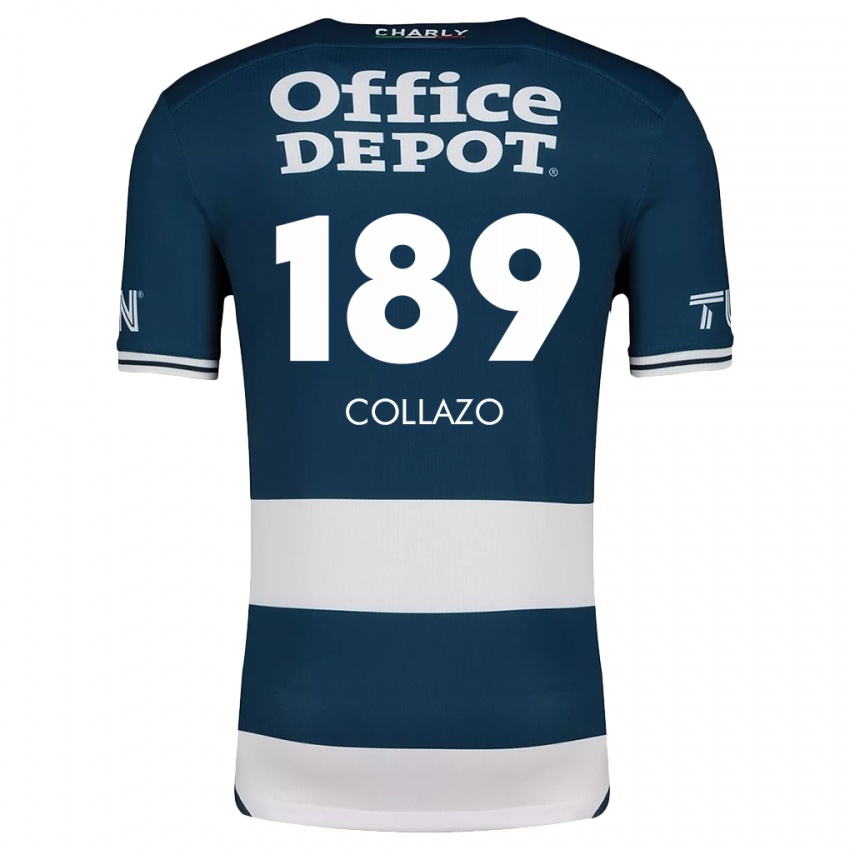 Criança Camisola David Collazo #189 Branco Azulado Principal 2024/25 Camisa Brasil