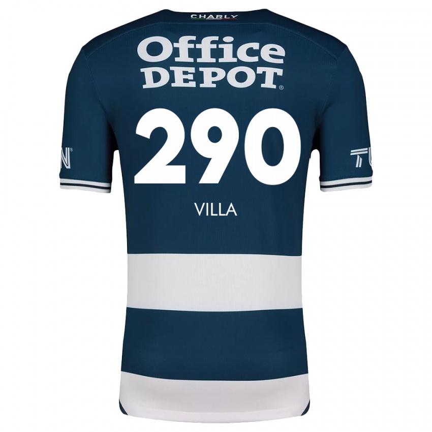 Criança Camisola Adrián Villa #290 Branco Azulado Principal 2024/25 Camisa Brasil