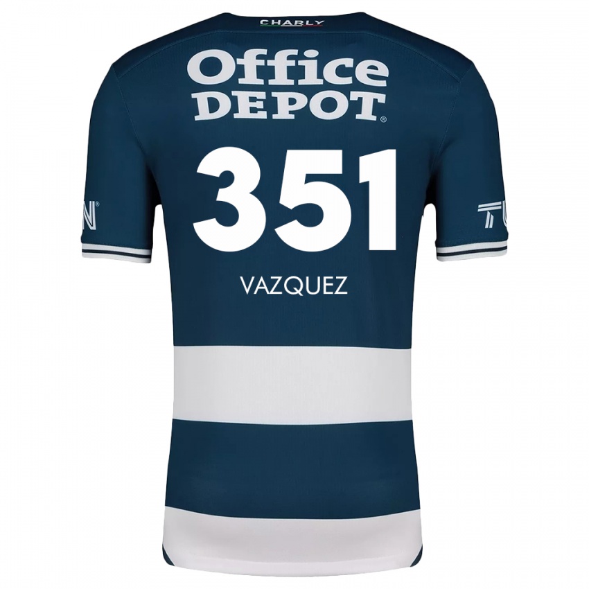 Criança Camisola Maximo Vázquez #351 Branco Azulado Principal 2024/25 Camisa Brasil