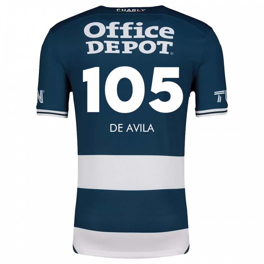 Criança Camisola José De Ávila #105 Branco Azulado Principal 2024/25 Camisa Brasil