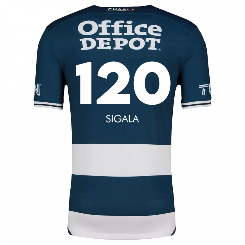 Criança Camisola Juan Sigala #120 Branco Azulado Principal 2024/25 Camisa Brasil