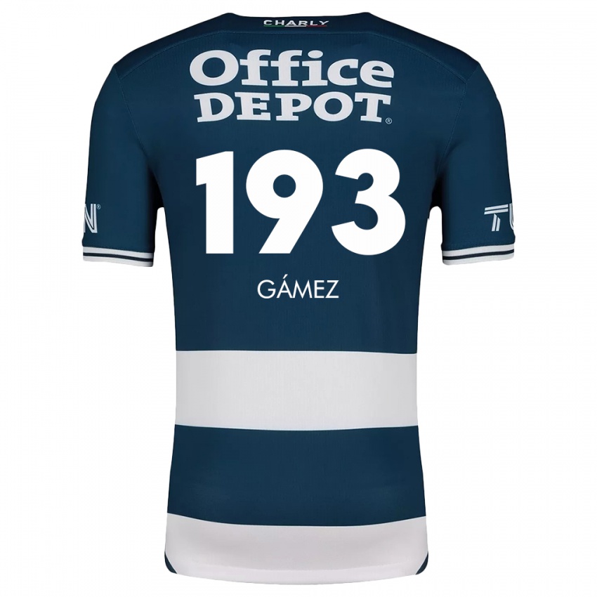 Criança Camisola Juan Gámez #193 Branco Azulado Principal 2024/25 Camisa Brasil