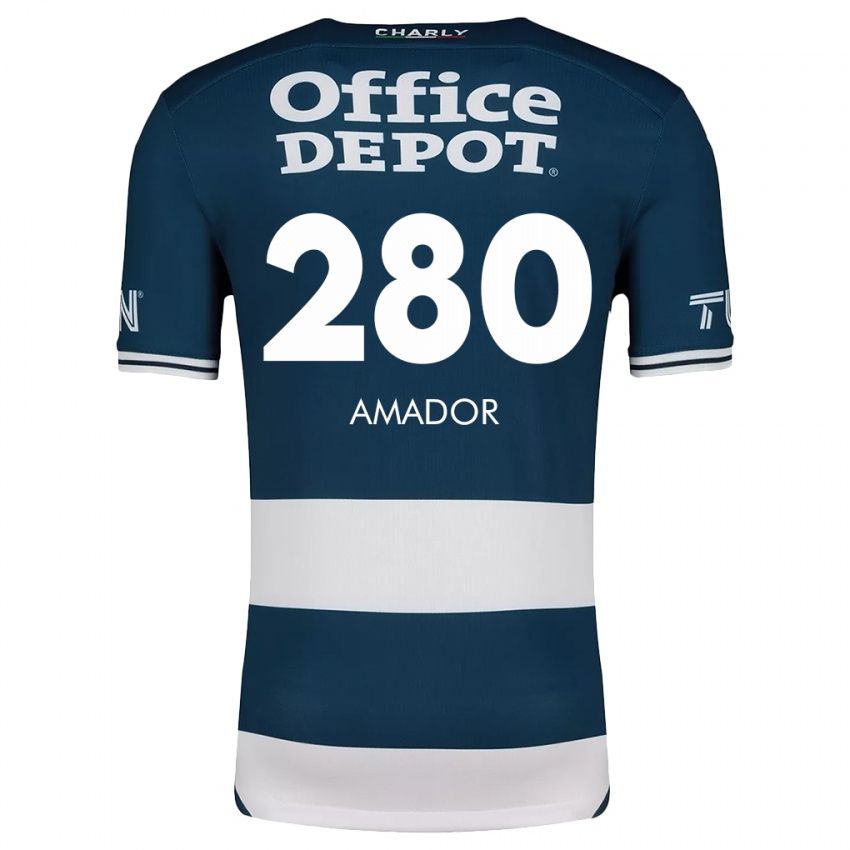 Criança Camisola Santiago Amador #280 Branco Azulado Principal 2024/25 Camisa Brasil