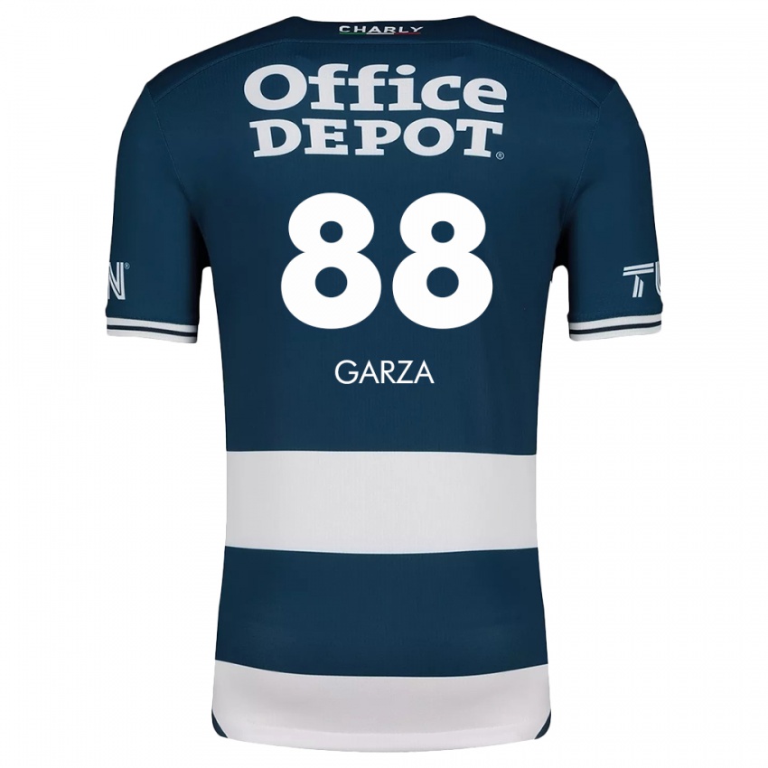 Criança Camisola Adrián Garza #88 Branco Azulado Principal 2024/25 Camisa Brasil