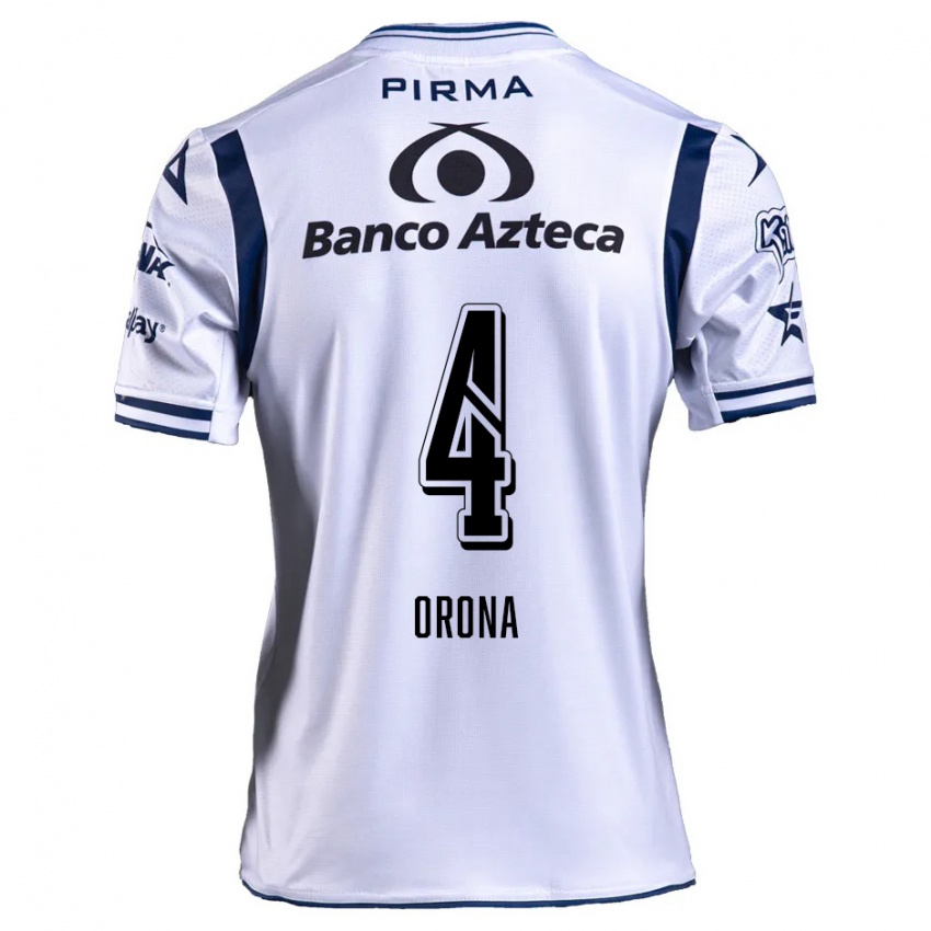 Criança Camisola Efraín Orona #4 Branco Azul Marinho Principal 2024/25 Camisa Brasil